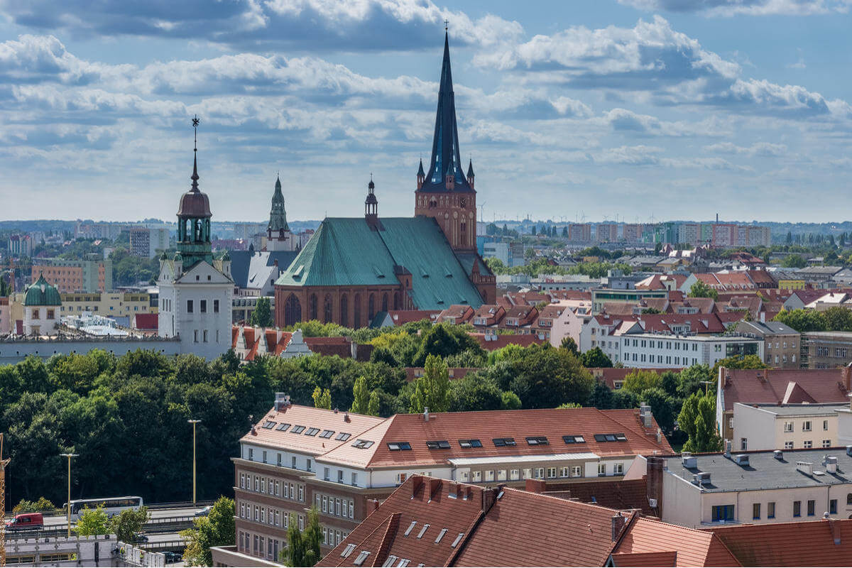 Widok na panoramę Szczecina Odwiedź Szczecin, podróżując autobusami FlixBus!