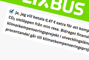 Ja, jag vill kompensera mitt kolutsläpp Res miljövänligt med FlixBus